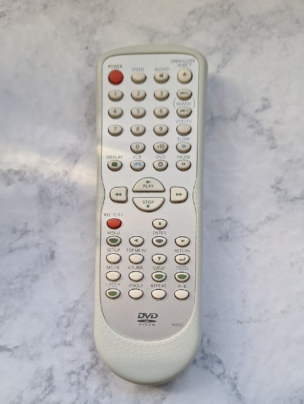 White DVD Remote Control - Multi-Function Playback Remote